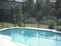 The private, screened pool